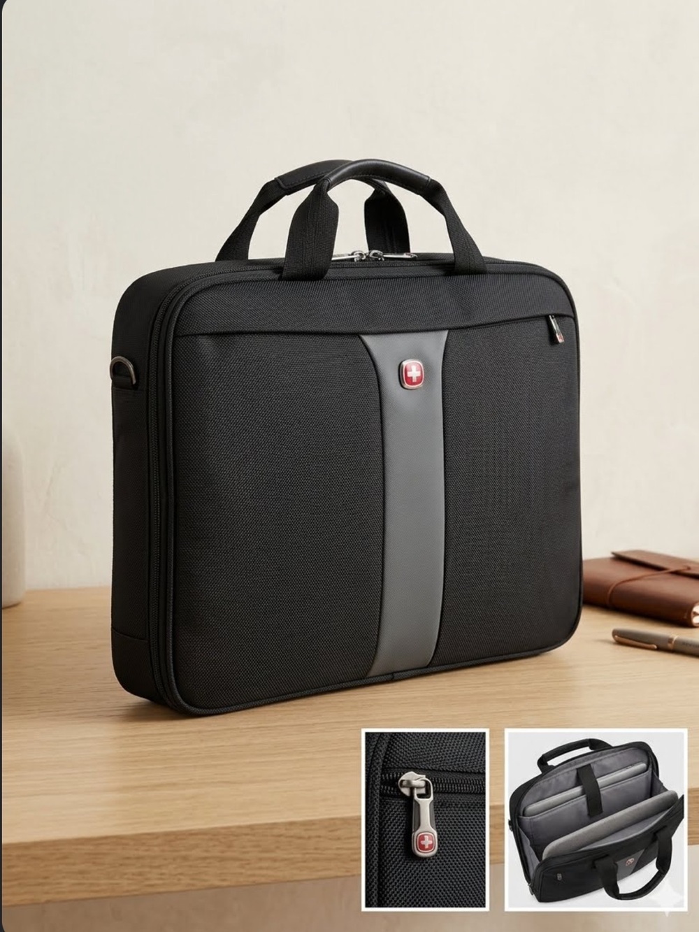 Wenger Legacy notebook carrying case Black and Gray Laptop Bag new no tags